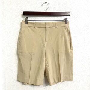 Banana Republic Womens Shorts Beige High Waist Classic Bermuda Size 4